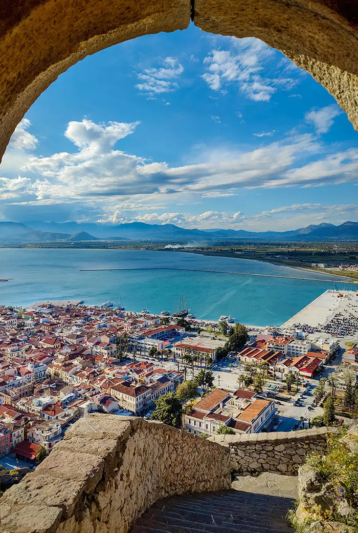 View of Nafplion from Palamidi Castle